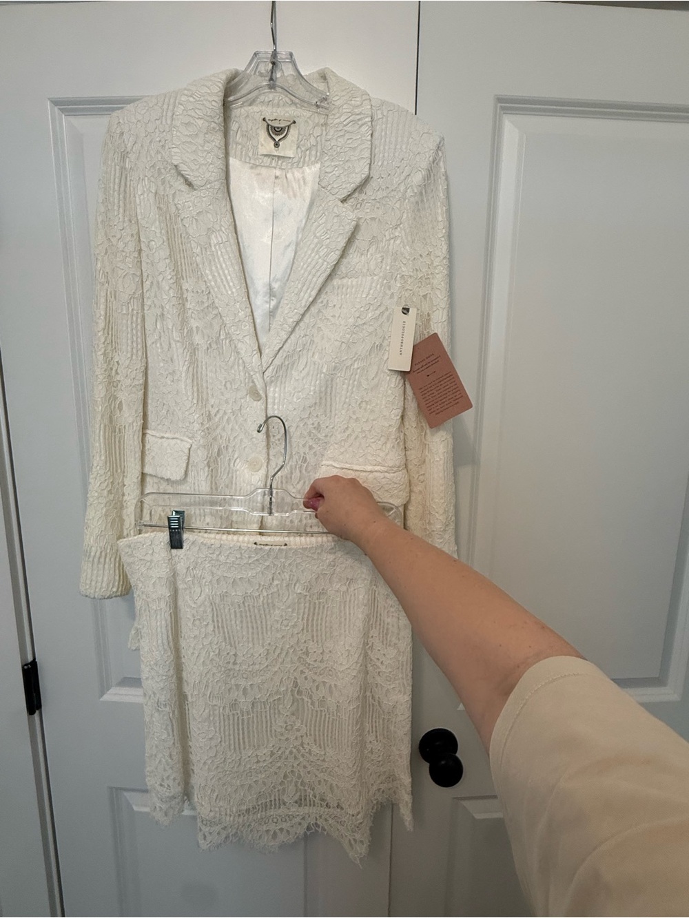 Daughters of Simone x BHLDN Ledger Set Lace Blazer & Skirt NWT L